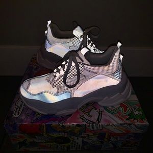 Jeffrey Campbell Lo-Fi Reflective Sneakers
